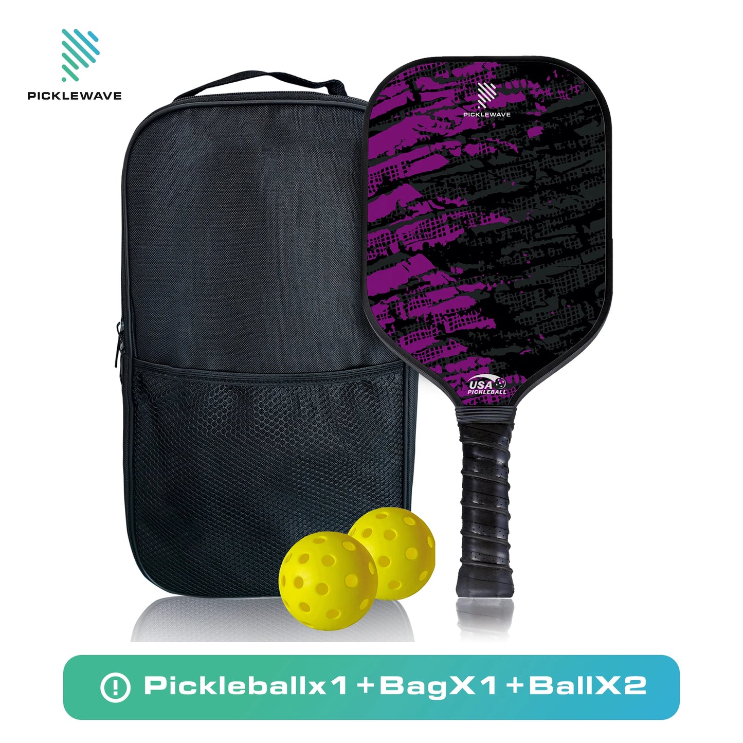 USAPA Pickleball Paddle | Fiberglass, Edgeless, High Grit & Spin