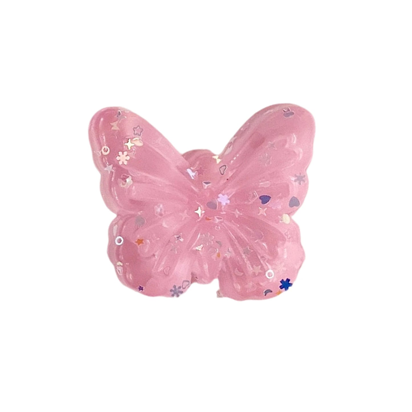 Maltose Squishy Toy Cute Mochi Anti Stress Fidget Toy Simulated Butterfly Shape Transparent Ball Quick-rebound Decompression Toy Peaceful Pleasures Health and Wellness Pink One Size