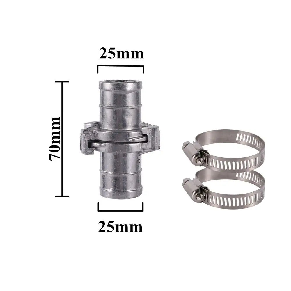 New Aluminum Tube Connector With Hose Clamp Watering Trees Hose Connector Agriculture Connector Joint Peaceful Pleasures Health and Wellness 1 Inch