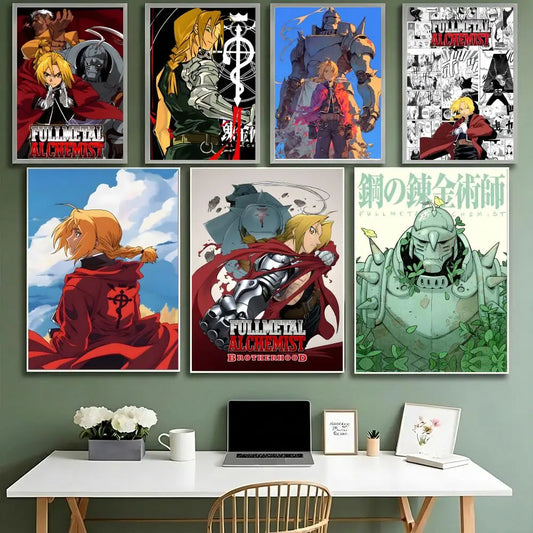 Fullmetal Alchemist Anime Poster – A4 HD Wall Art Print Anime Wall Poster Peaceful Pleasures Health and Wellness