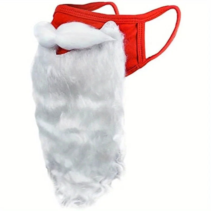 3D Santa Claus Beard Mask – Funny Reusable Xmas Cosplay
