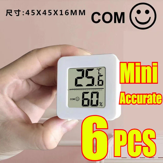 6-Pack Mini Digital Thermometer Hygrometer – LCD Indoor/Outdoor Digital Thermometer Hygrometer Oasis Select