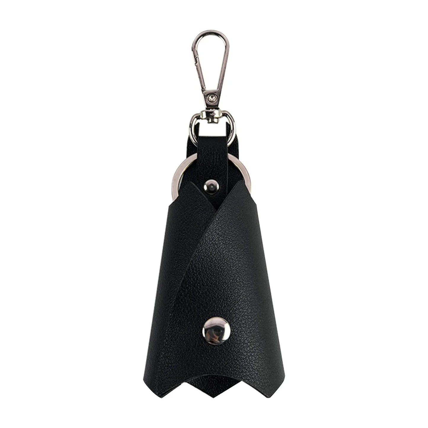 Fashion Creative Bat Shape PU Leather Keychain Men Women Key Holder Organizer Pouch Split Car Key Wallet Housekeeper Keyring Peaceful Pleasures Health and Wellness Black One Size