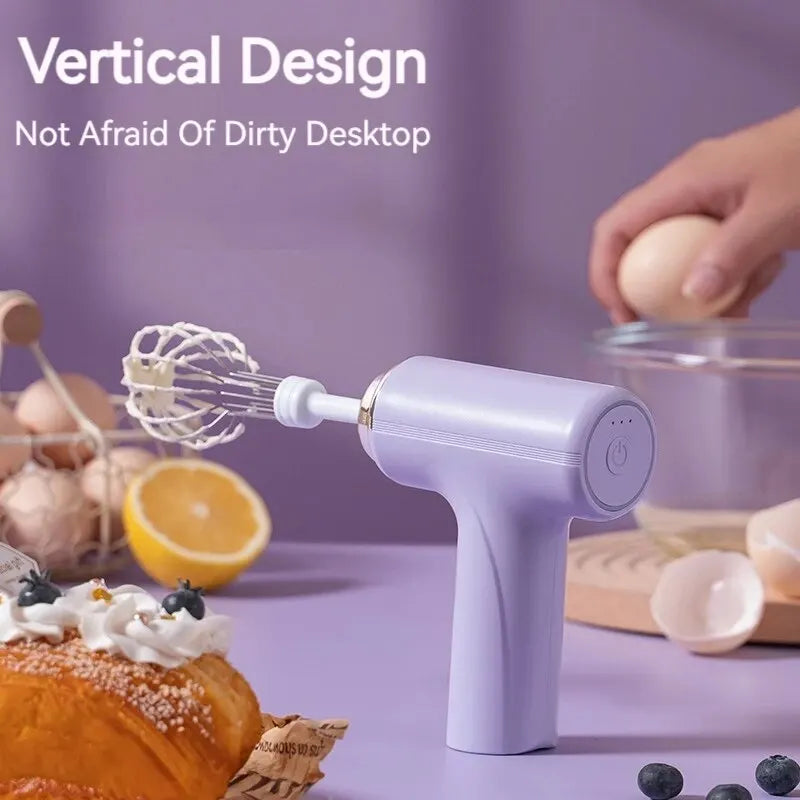 Mini Wireless Household Electric Egg Beater Automatic Handheld Whipping Cream Mixer Small Mixer Practical Household Kitchen Tool Peaceful Pleasures Health and Wellness