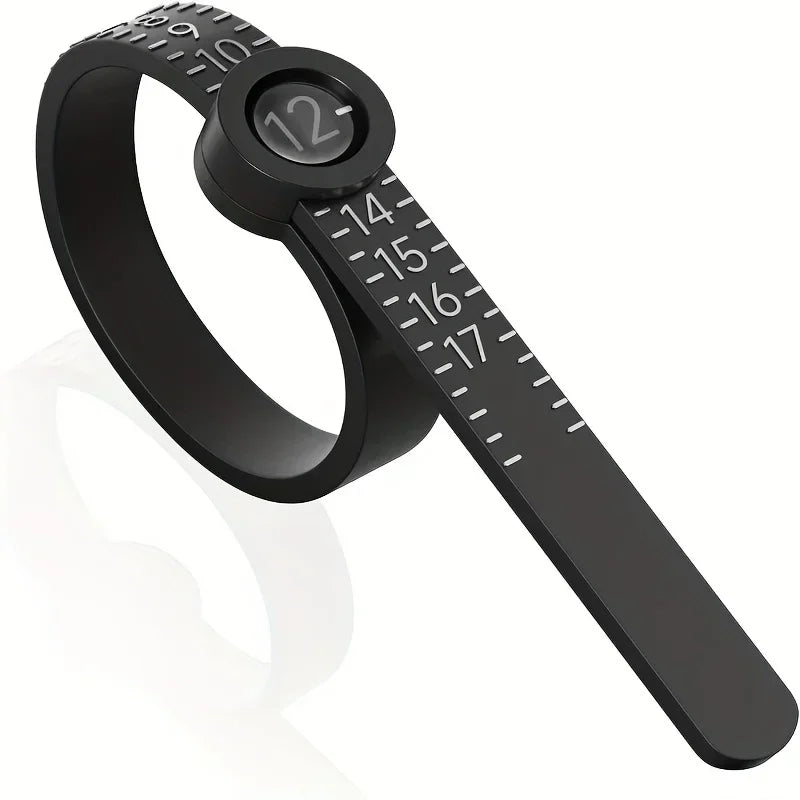 Ring Sizer Tool Set – Sizes 1–17 with Magnifying Glass & Ruler