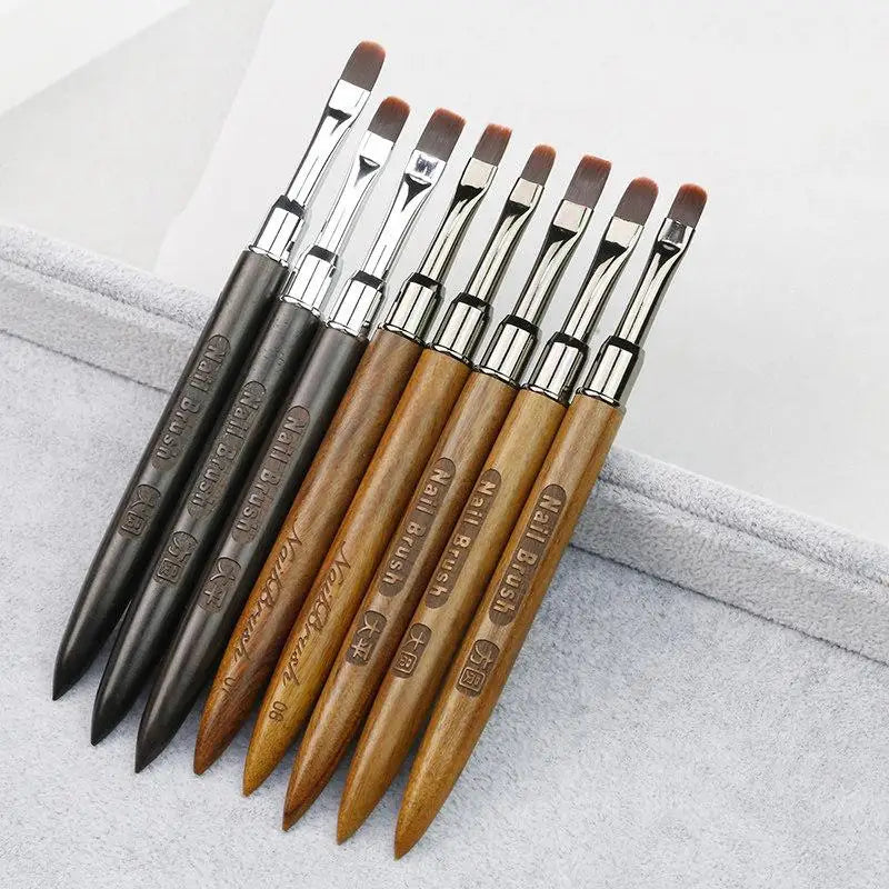 Wood Gel Painting Brush Nail Construct Acrylic Brush For Manicure DIY Builder Tool Brush Pen Professional Gel False Tip Pen Peaceful Pleasures Health and Wellness