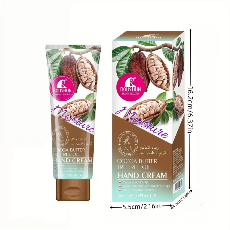 ROUSHUN Cocoa Butter Hand Cream – Moisturizing, Non-Greasy