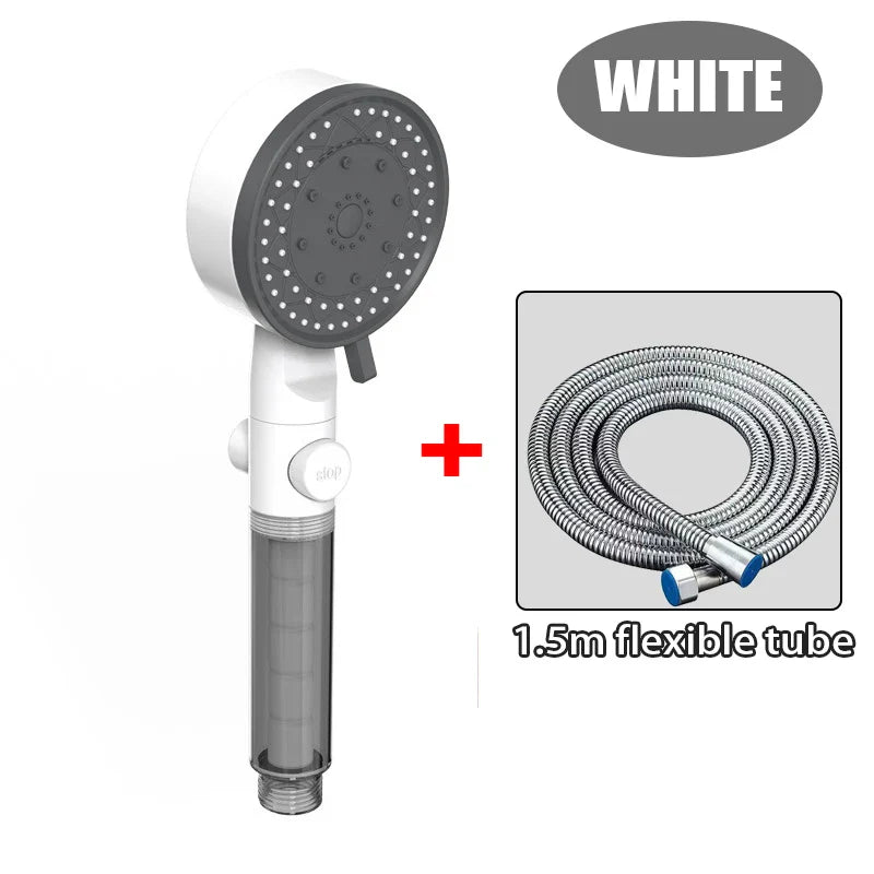 10-Mode Handheld Shower Head | Filter, High Pressure & Water Saving