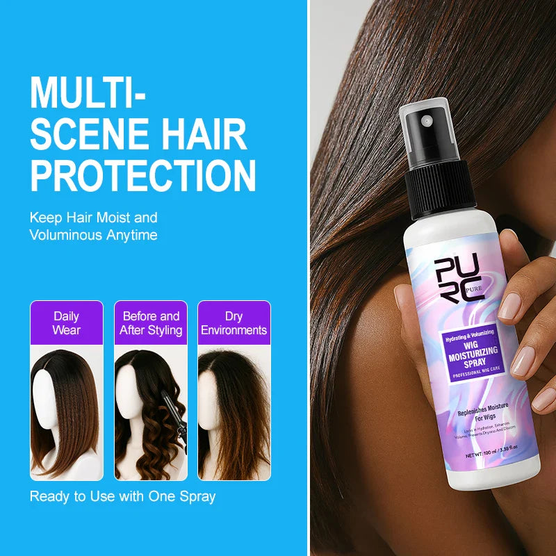 PURC Wig Moisturizing Spray – Anti-Frizz & Detangling 120ml