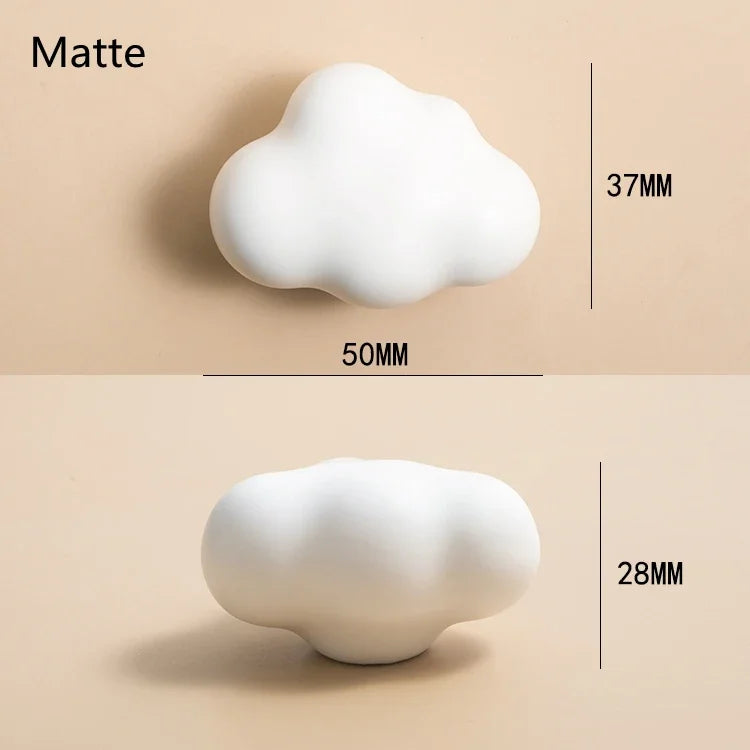 Nordic Cloud Ceramic & Brass Cabinet Handles & Drawer Knobs
