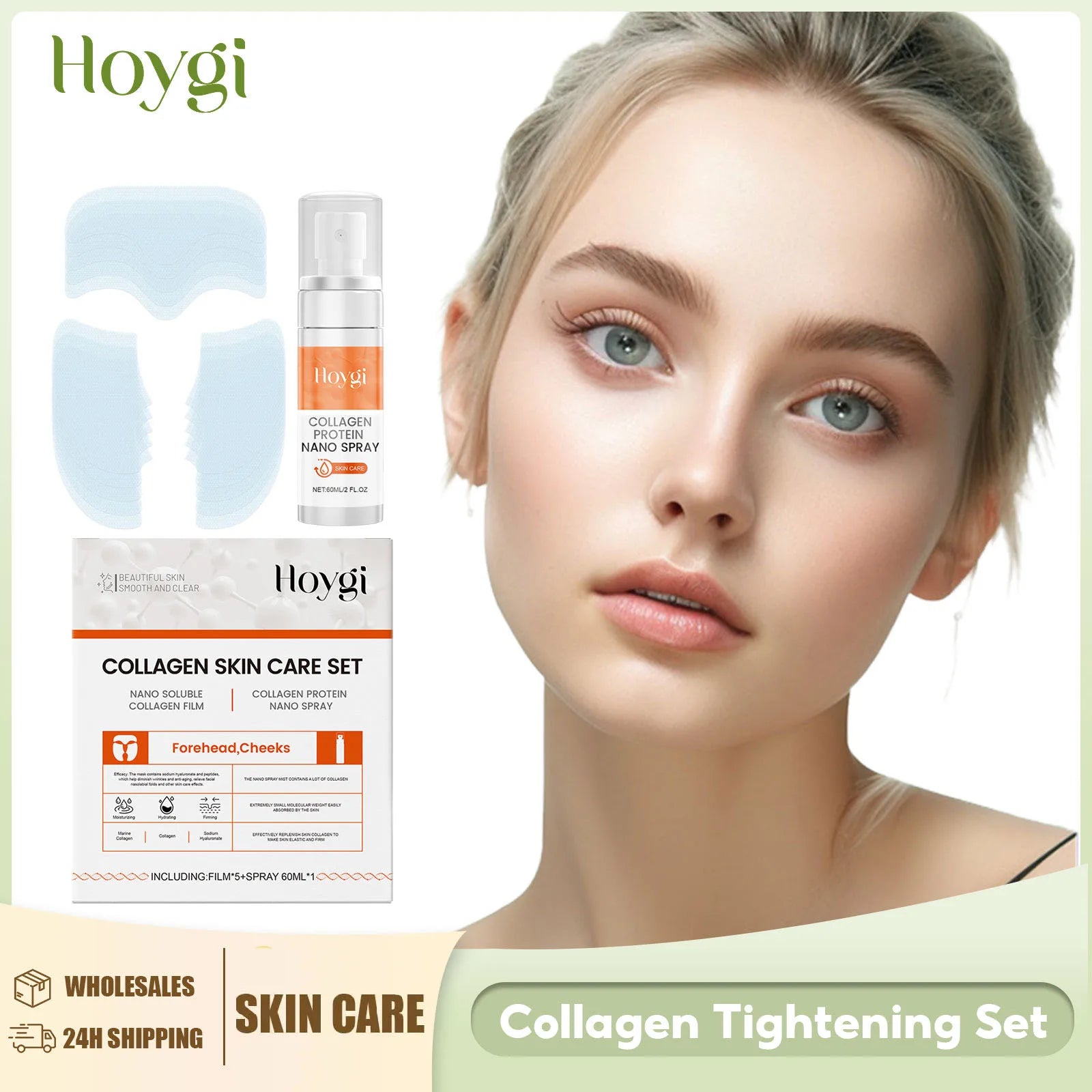 Soluble Collagen Mask Firming Lifting Fade Fine Lines Removal Wrinkle Increase Skin Elasticity Anti Aging Nourish Face Skin Care Peaceful Pleasures Health and Wellness