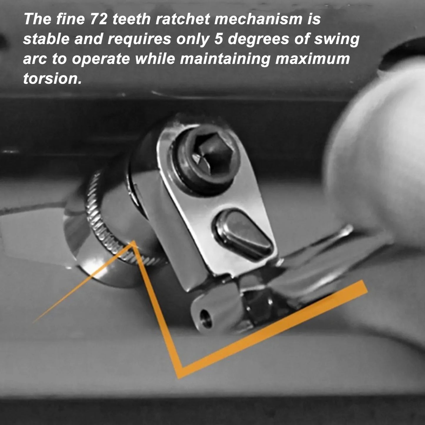 Movable Head Ratchet Wrench 1 72 Teeth Socket Spanner