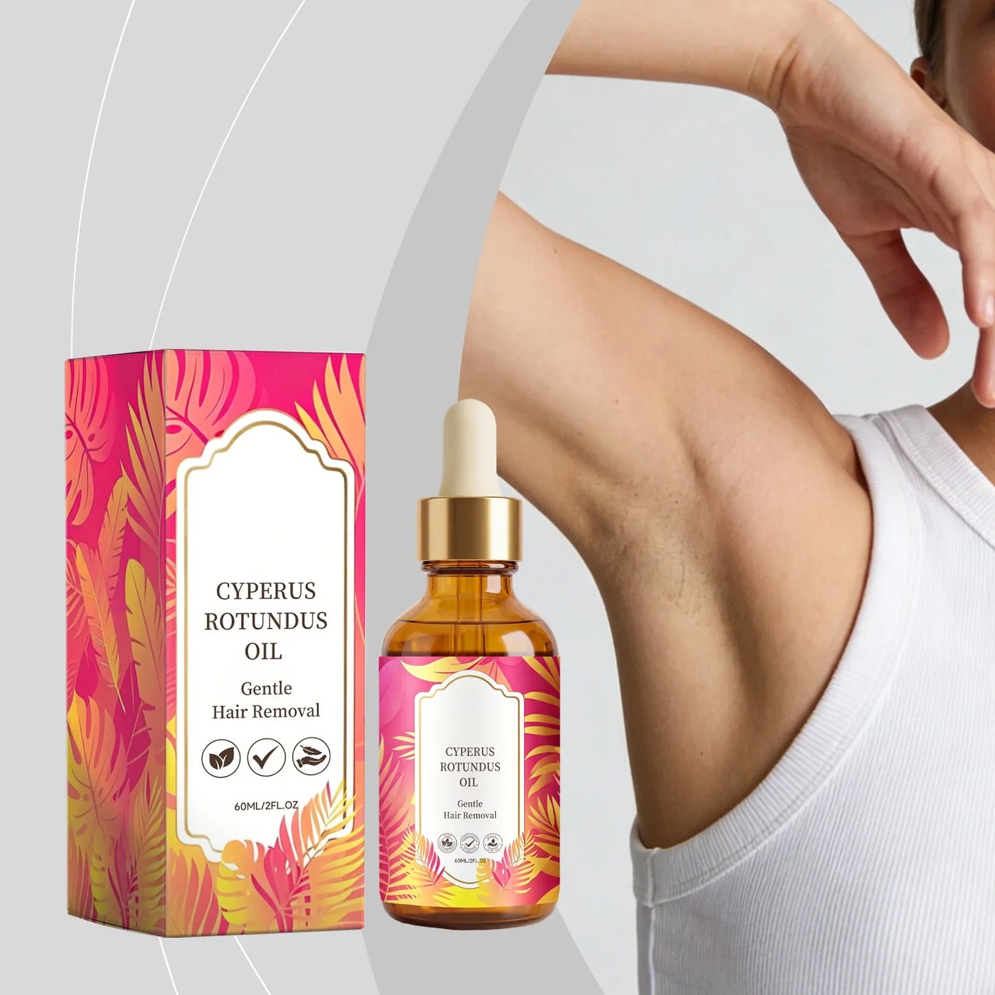 Cyperus Rotundus Hair Growth Inhibitor Oil – 60ml Depilatory