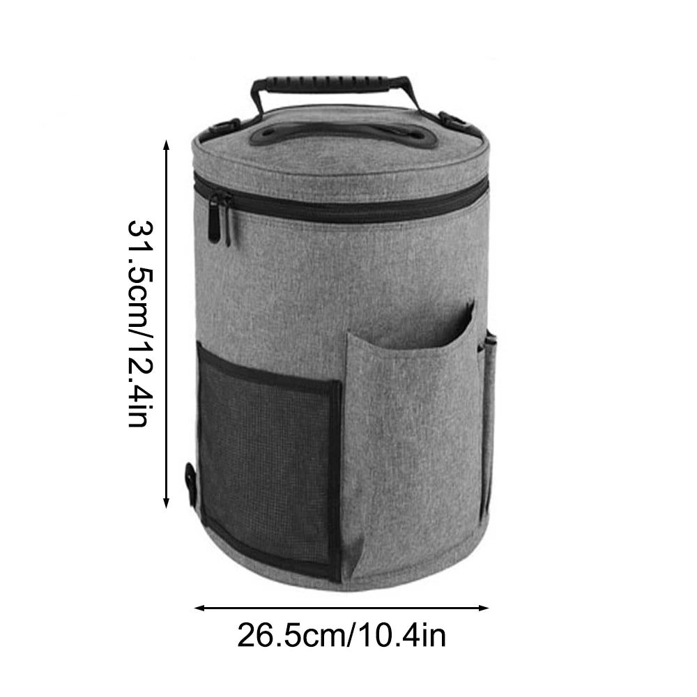 Round Yarn Storage Bag – Large Capacity Knitting Organizer for DIY Craft & Sweater Supplies Peaceful Pleasures Health and Wellness