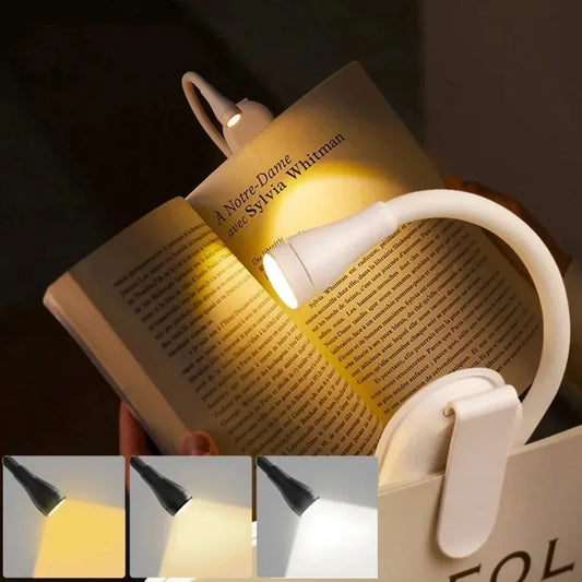 USB Rechargeable Clip-On Book Light | Dimmable LED 360° Flex Clip-On Book Light Peaceful Pleasures Health and Wellness
