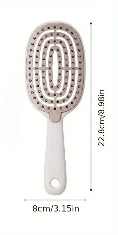 Self-Cleaning Retractable Detangling Hairbrush | Nylon Bristles Detangling Hairbrush Peaceful Pleasures Health and Wellness
