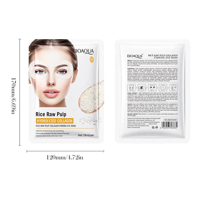BIOAQUA White Rice Eye Gel Patches – Dark Circles & Wrinkles