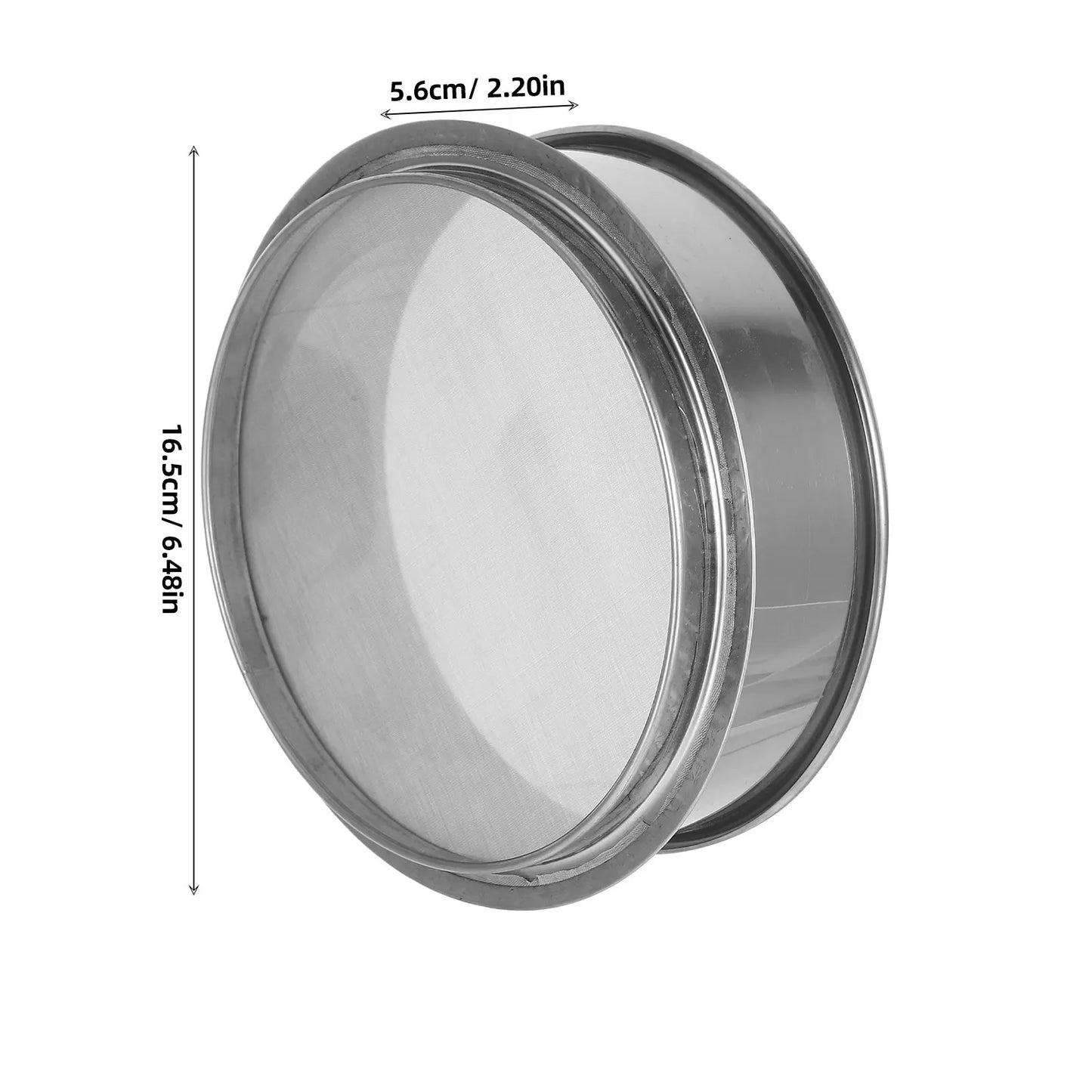 Stainless Steel Round Glaze Sieve 11Cm Portable Fine Mesh Filter Paint Strainer Ceramic Clay Pottery Tool Fine Mesh Strainer Peaceful Pleasures Health and Wellness 16.5X16.5X5.6CM