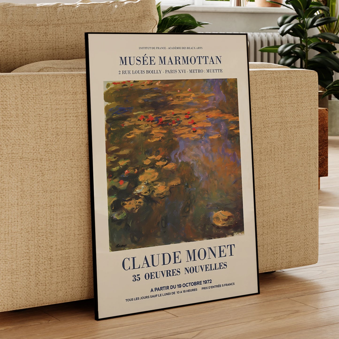 Claude Monet Canvas Wall Art Print | Impressionist Home Decor