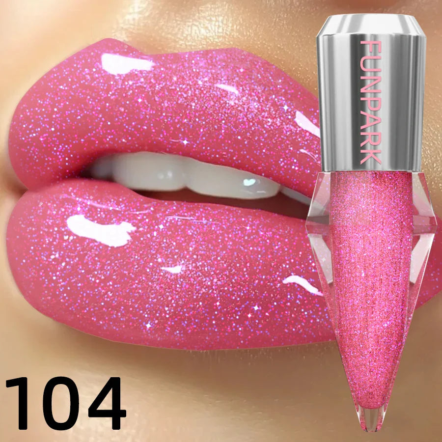 FUNPARK 8-Color Glitter Shimmer Lip Gloss | Diamond Lipstick