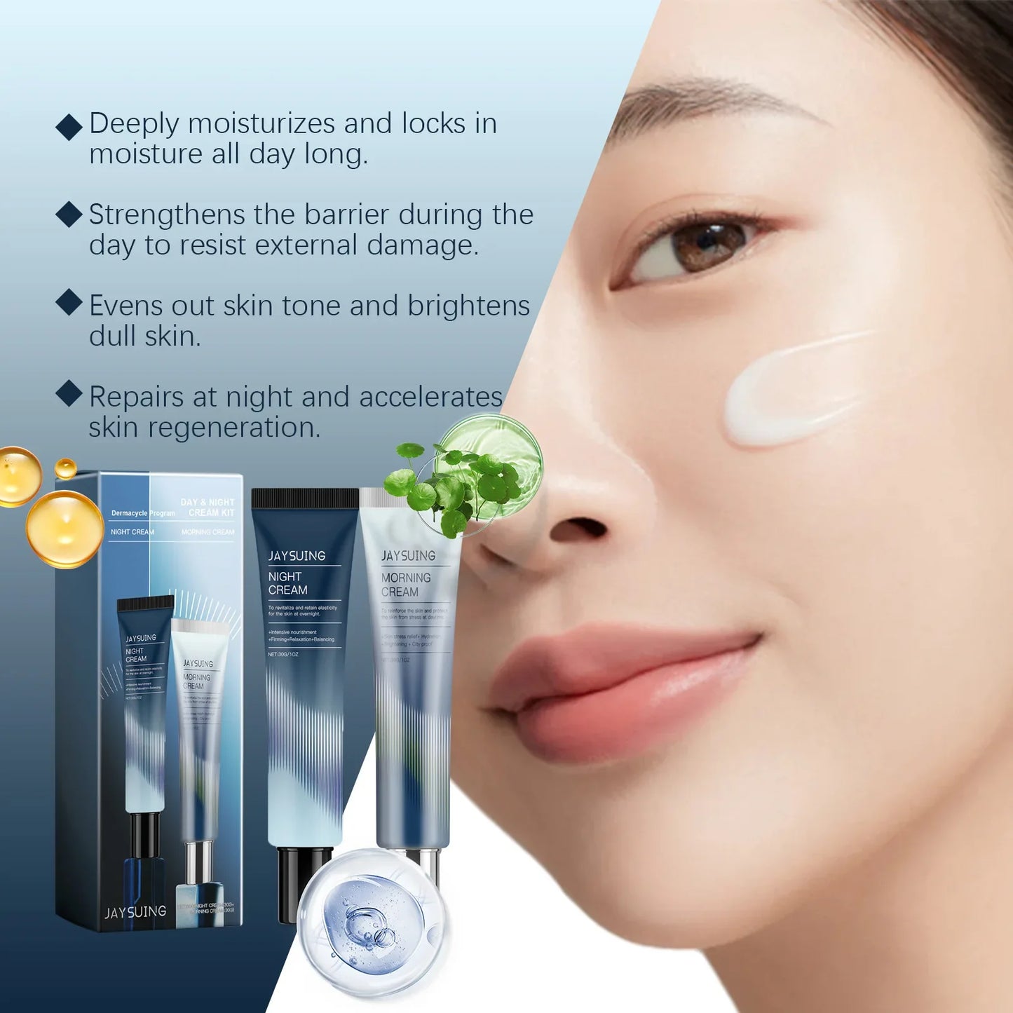 Jaysuing Day & Night Face Cream Set – Brighten, Firm & Hydrate