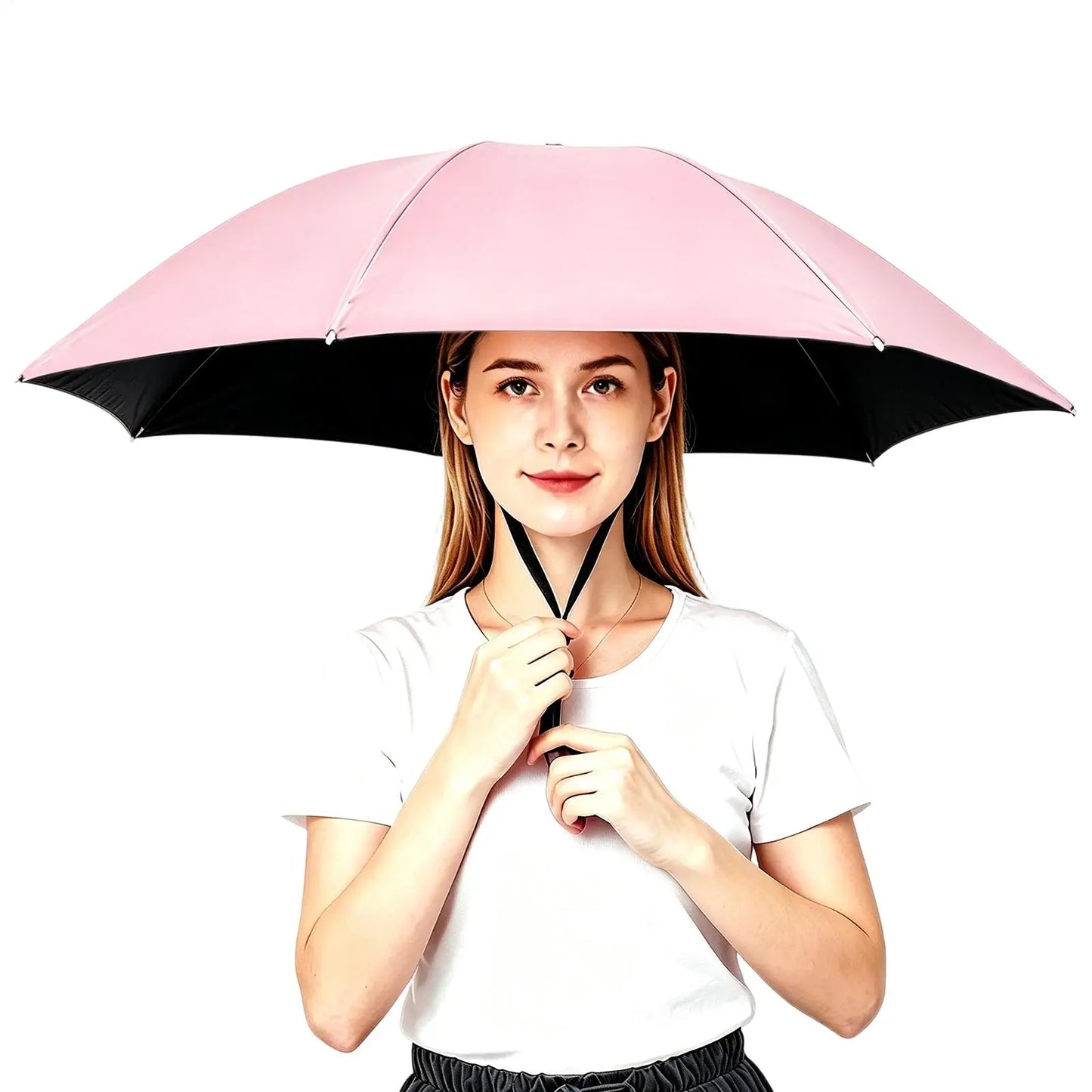 Folding Umbrella Hat Lightweight Adjustable Cap With Elastic Band For Fishing Gardening Hiking Travel Golf Beach Boating Peaceful Pleasures Health and Wellness