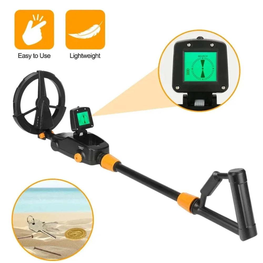 Kids Outdoor Educational Toy 7.4" Waterproof Metal Detector Gold Treasure Hunting Tool Peaceful Pleasures Health and Wellness