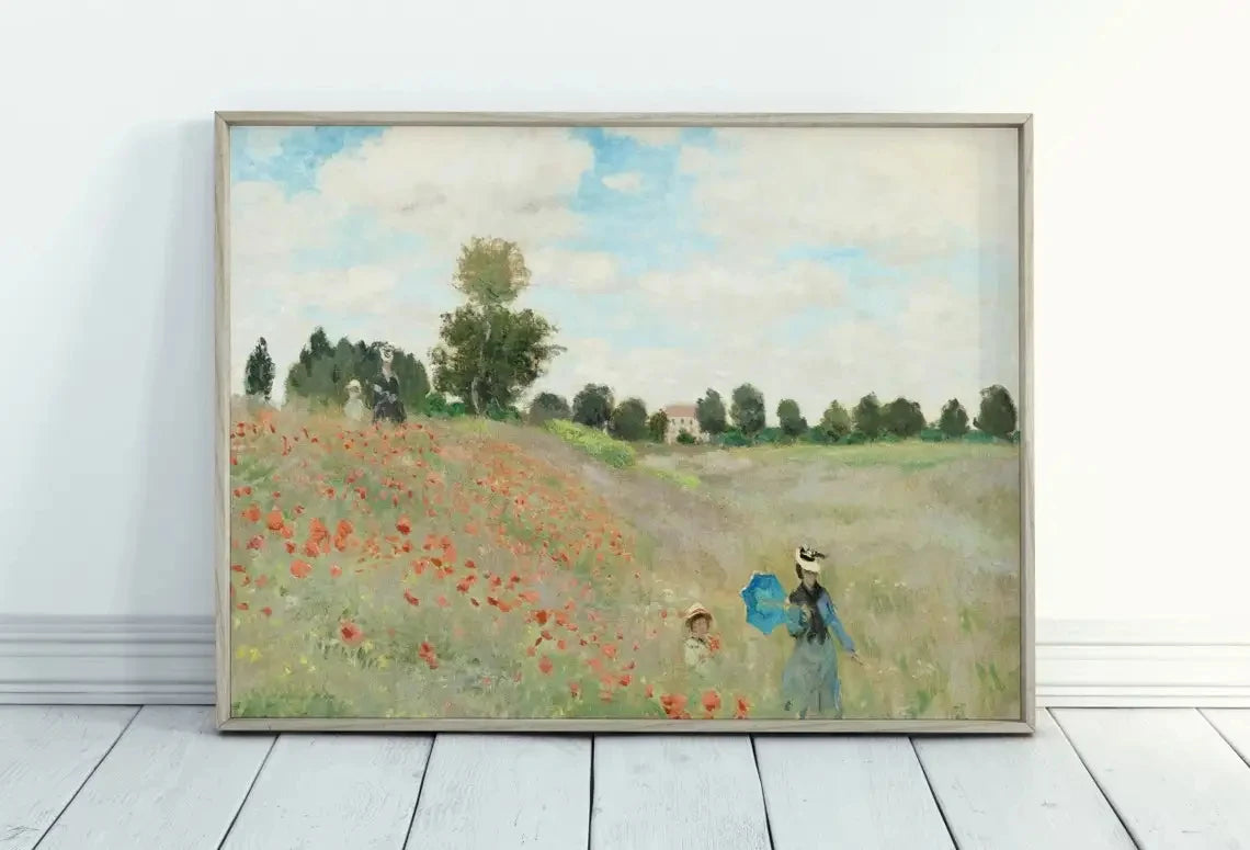 Modern Abstract Landscape Wall Art Famous Monet Canvas Painting Nordic Poster Print Picture for Living Room Home Decorative Gift Peaceful Pleasures Health and Wellness