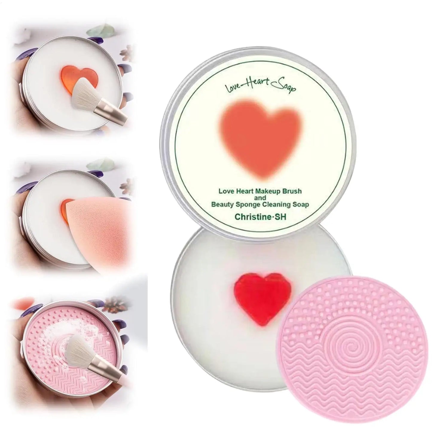 Makeup Brush Cleaner Soap & Silicone Mat – Deep Cleans Brushes