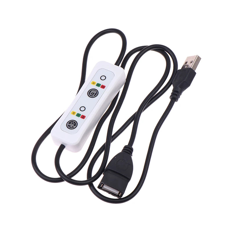 1Pc High Quality 3-Timing 0.5h/1.5h/3h 3-Speed Controller For USB Ceiling Fan LED Lamp Power Extension Switch Cable Length 70cm Peaceful Pleasures Health and Wellness