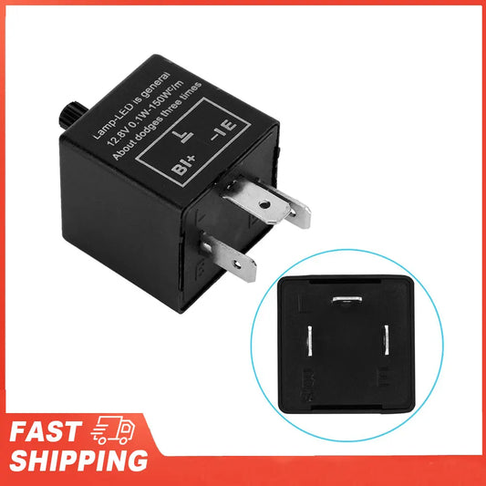 Flasher Blinker Relay Fix 12V 3 Pin Adjustable LED Light Turn Signal Peaceful Pleasures Health and Wellness