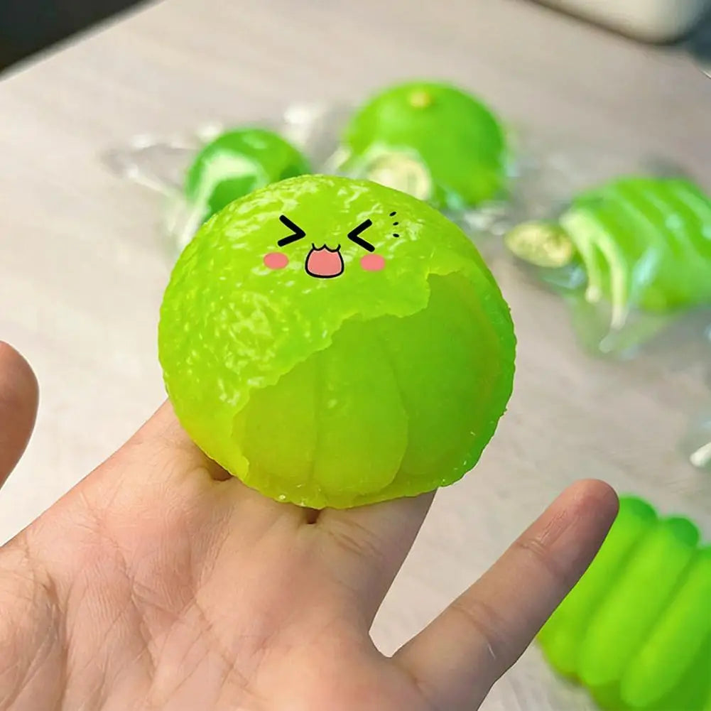 Peeled Tangerine Squeeze Fidget Toy – Slow Rebound Sensory Ball