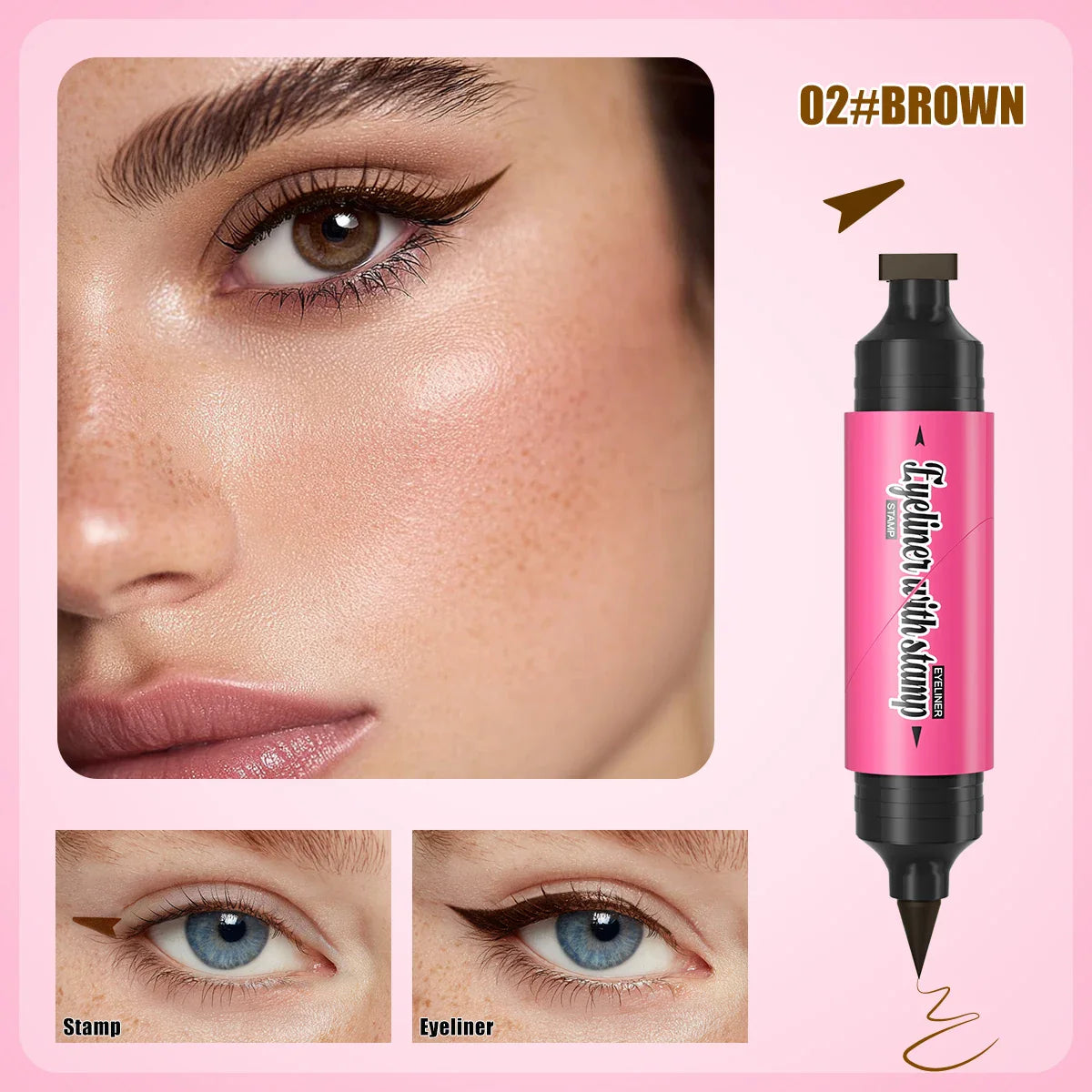 Hello Kiss Dual-Ended Stamp Liquid Eyeliner – Waterproof
