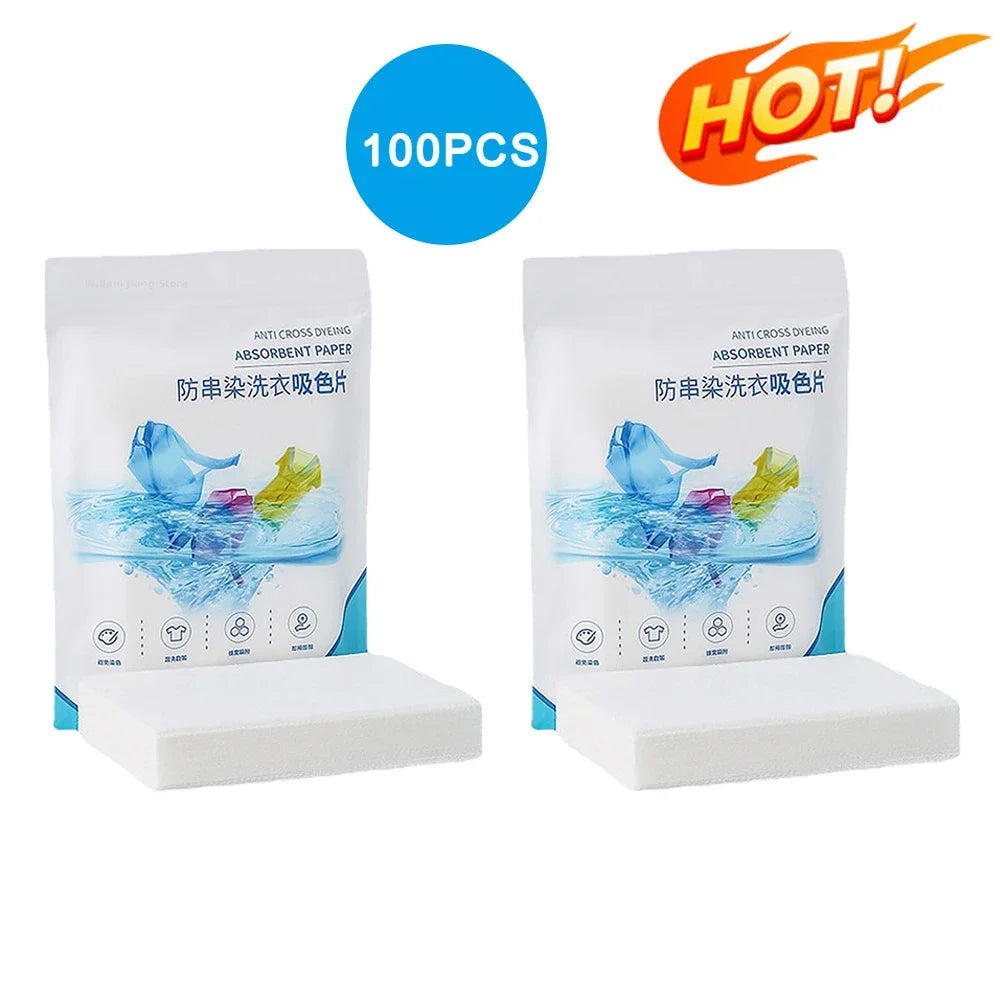 Color Catcher Sheets for Laundry – Dye Absorbing (50–200 pcs)