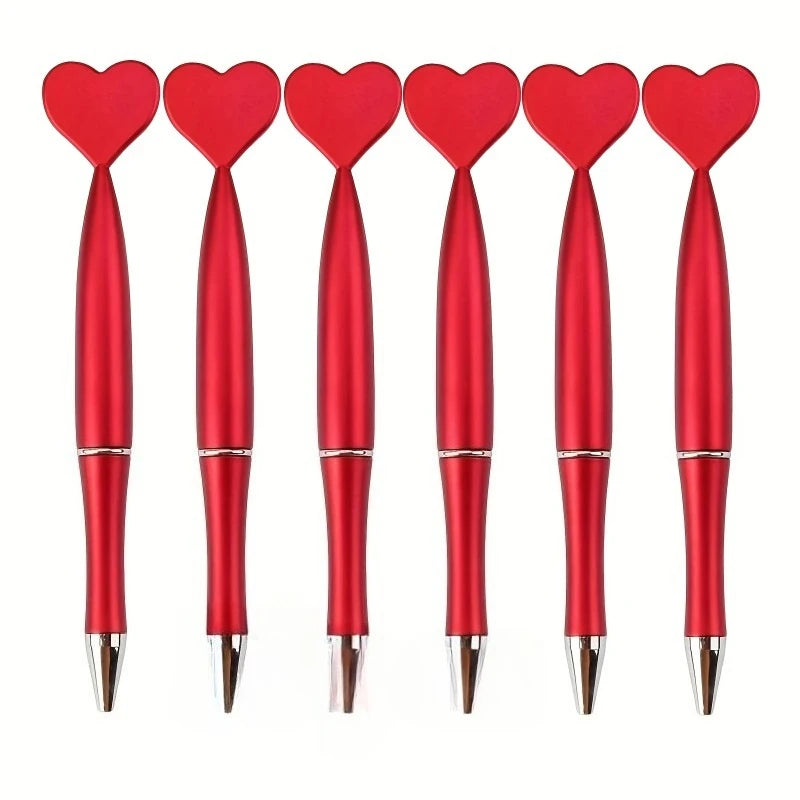 5-Pack Valentine's Day Heart Shape Pens | Black Ballpoint Ink