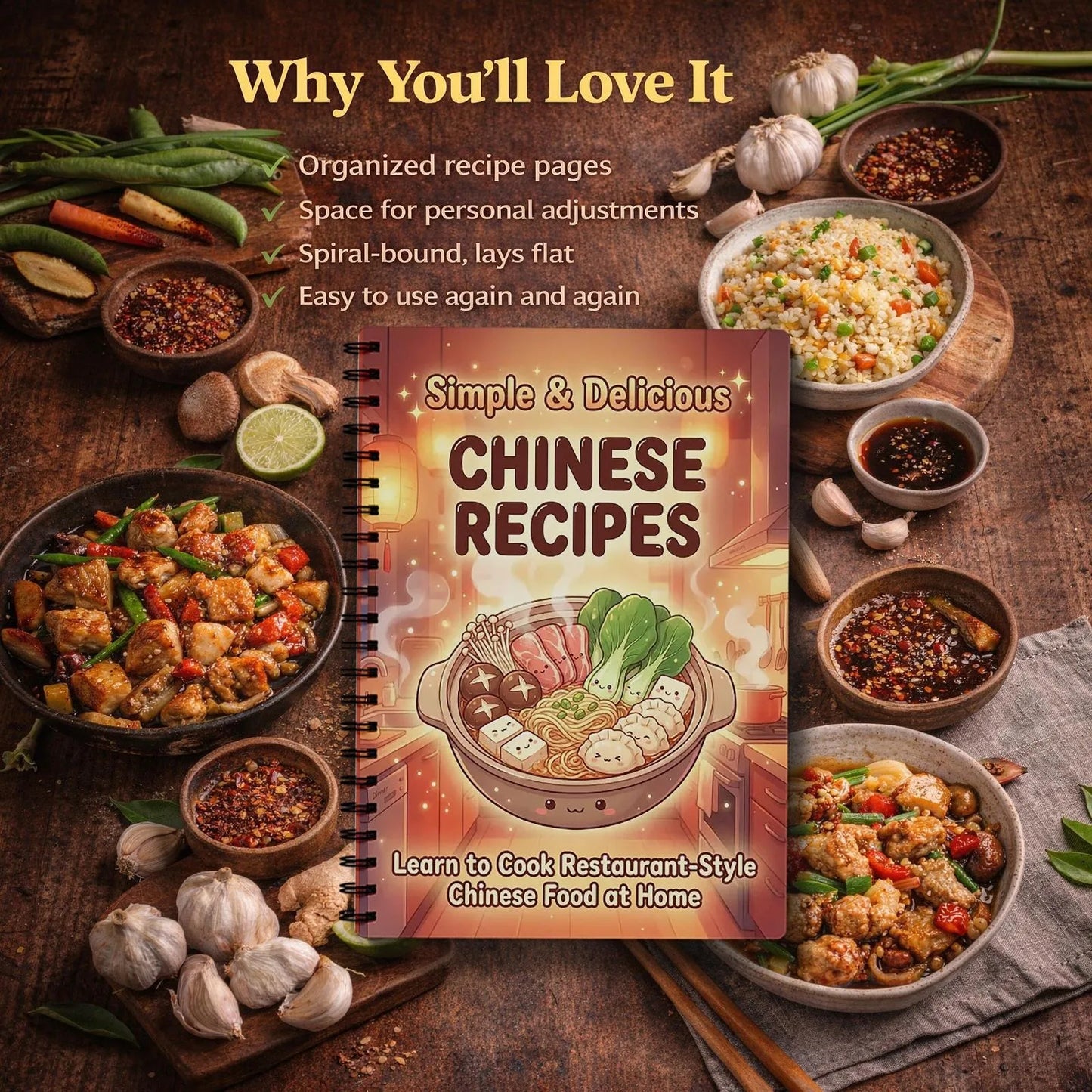 Chinese Home Cooking Recipe Notebook Step Instructions Meal Prep