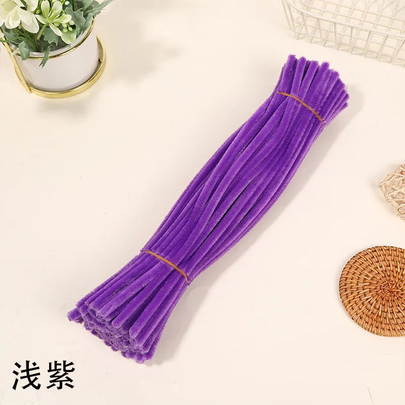 Macaron Fluffy Pipe Cleaners – Thick Plush DIY Craft Twist Sticks