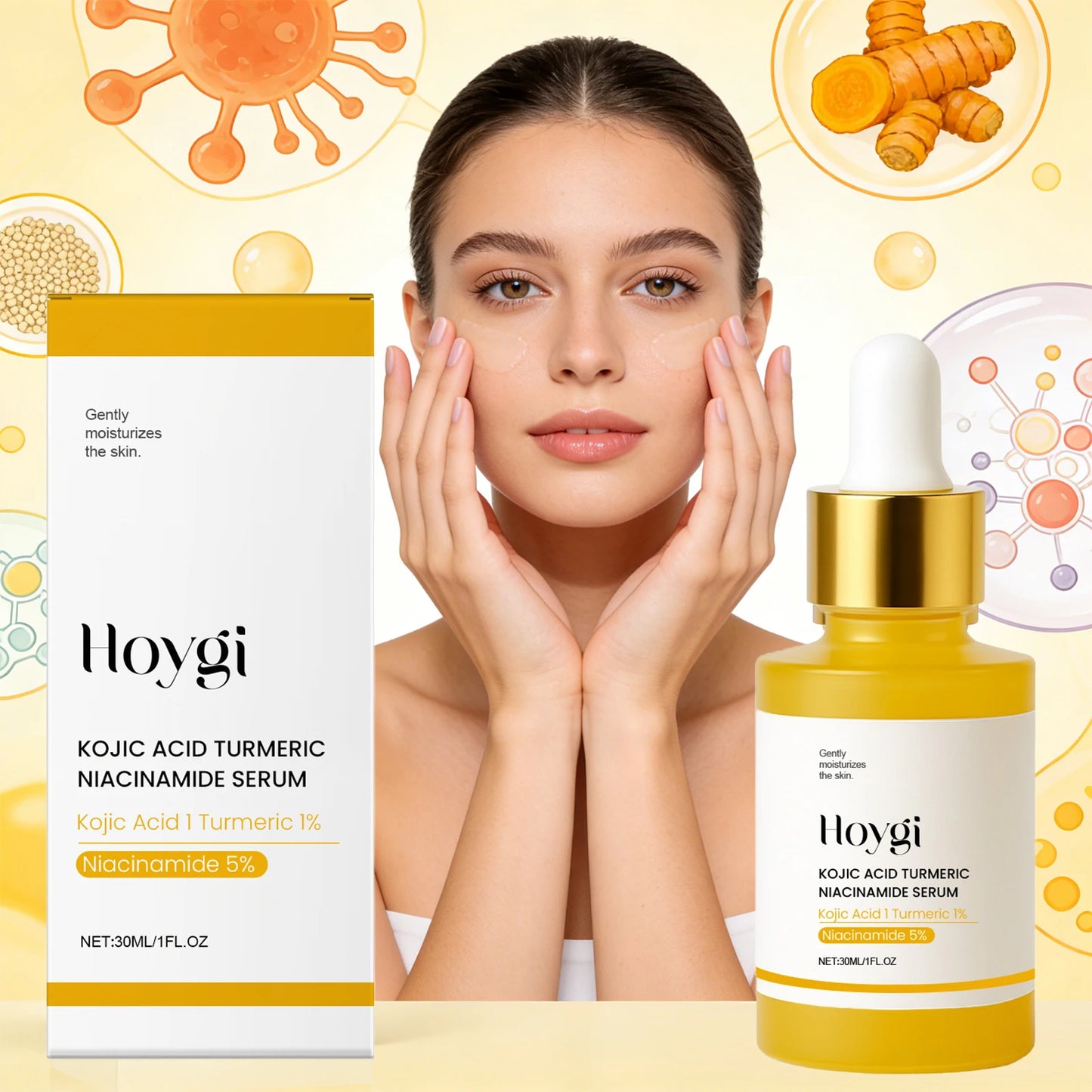 5% Niacinamide Serum Kojic Turmeric Brightening Facial Essence Improve Dullness Skin Prevent UV Rays Moisturizing Skin Care Peaceful Pleasures Health and Wellness