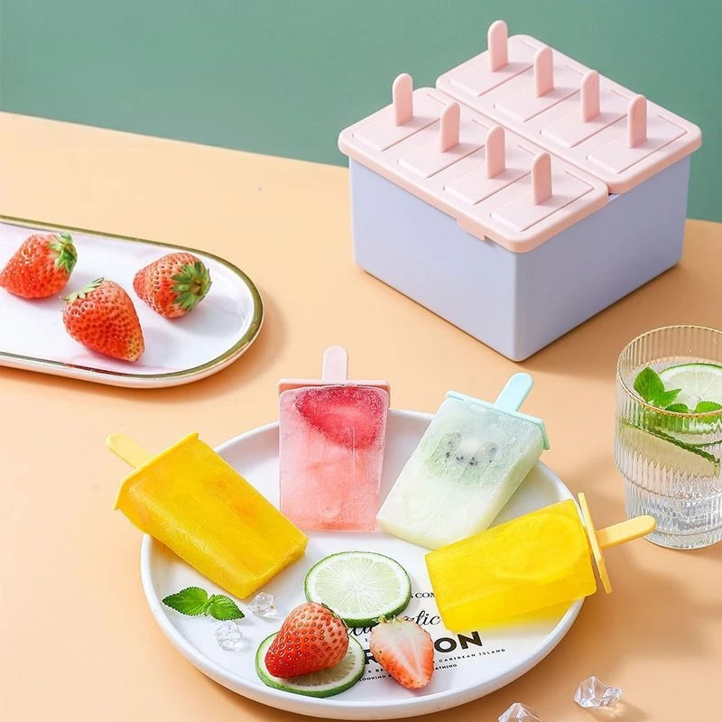 8-Cavity DIY Popsicle Mold | Reusable Easy Release Ice Pop Maker
