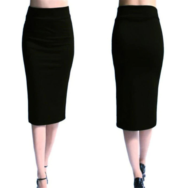 Women Skirt Bodycon Skirt Office Female Slim Knee Length High Waist Stretch Sexy Pencil Skirts Jupe Femme Peaceful Pleasures Health and Wellness