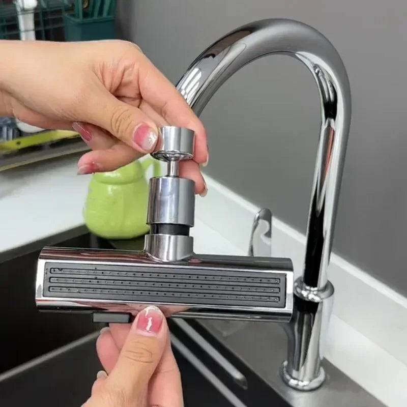 Kitchen Faucet Waterfall Sprayer Head Splash Proof Device Universal Rotation Aerator Booster Extension Faucet Universal Joint Peaceful Pleasures Health and Wellness