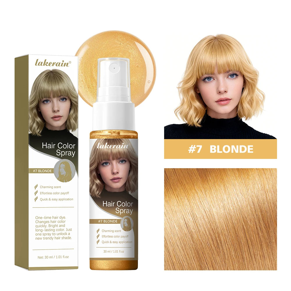 Hair Color Spray Instant Hair Dye One-Time Temporary Washable DIY Hair Chalk Multi Color Party Cosplay Makeup Styling Peaceful Pleasures Health and Wellness 7blonde