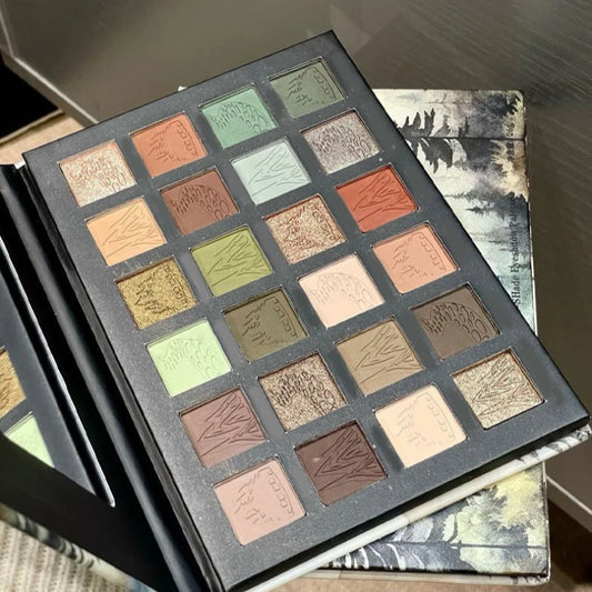 24-Shade Eyeshadow Palette | Matte Shimmer Glitter Neutrals Eyeshadow Palette Peaceful Pleasures Health and Wellness