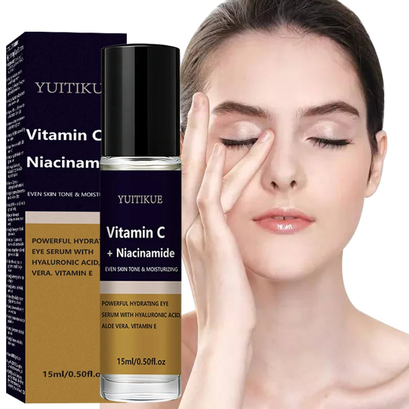 YUITIKUE Vitamin C + Niacinamide Eye Serum | With Hyaluronic Acid & Aloe Vera | For Even Skin Tone & Deep Hydration 15ml Peaceful Pleasures Health and Wellness