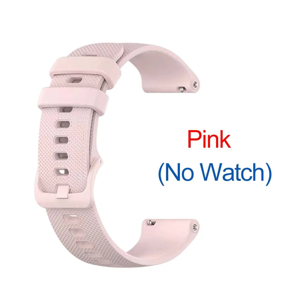 18mm Silicone Watch Band – Garmin, Fossil & Huawei Strap Peaceful Pleasures Health and Wellness Rose Pink 18mm