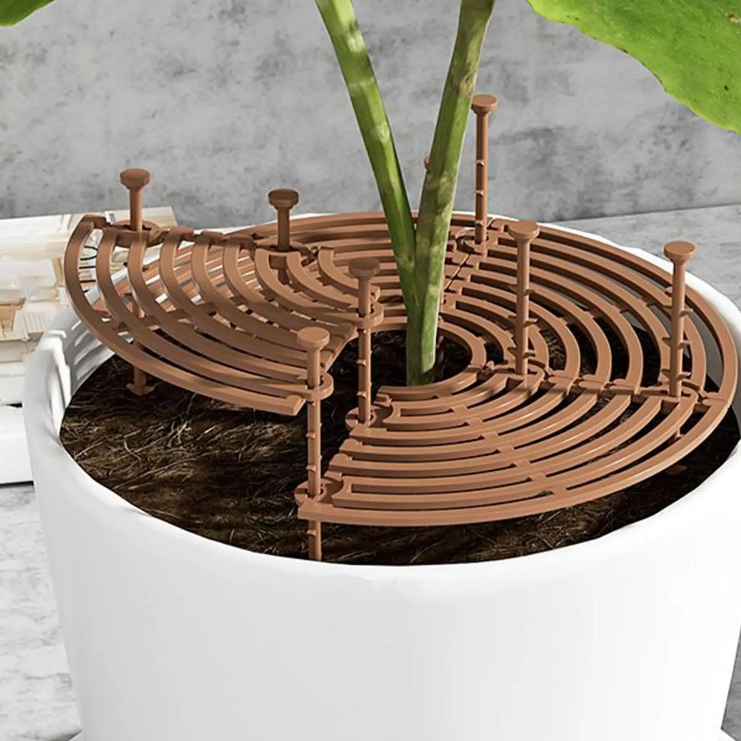 5-Piece Cuttable Round Plant Soil Cover Grid | Planter Guard