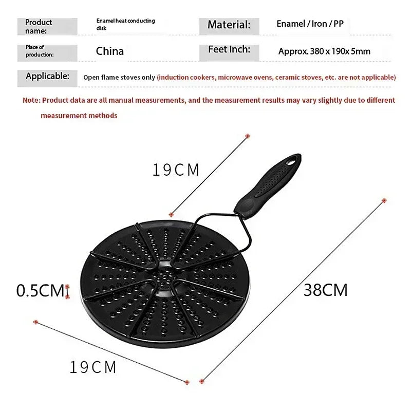 Heating Pad for Heat Conduction Plate Durable and Safe Home Enamel Heat Diffuser Plate Gas Stove Accessories Kitchen Tools Peaceful Pleasures Health and Wellness