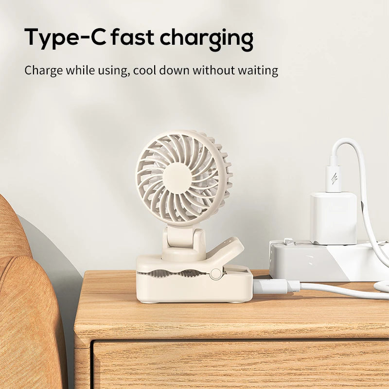 HOMEFISH Multifunctional Sunshade Umbrella Clip Fan USB Rechargeable Portable Mini Cooling Fan for Outdoor Live Streaming Travel Peaceful Pleasures Health and Wellness