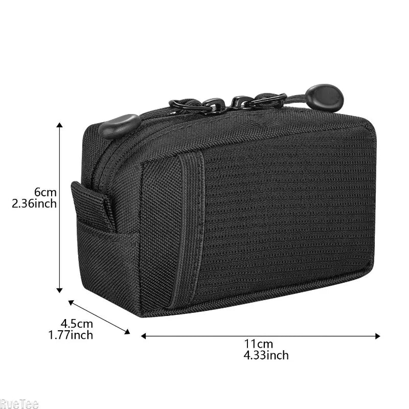 Mini EDC Tool Pouch | Oxford Zipper Bag for Knife & Flashlight