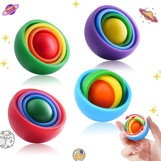 3D Rotation Ball Fidget Gyro Sensory Toys Kids Teens Adults Children Peaceful Pleasures Health and Wellness